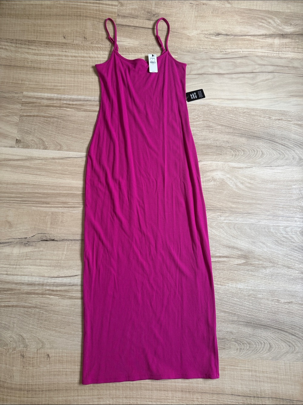 Express Sleeveless Spaghetti Strap Maxi Dress - Fuchsia